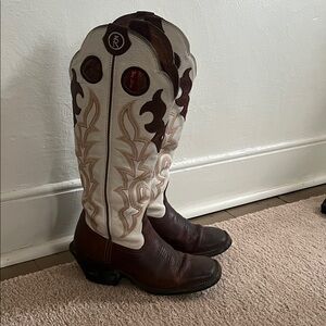 Brown and Cream Cowboy Boots